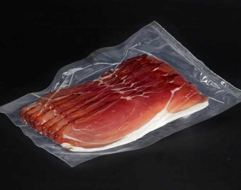 Vacuum bags for the smoked meat products